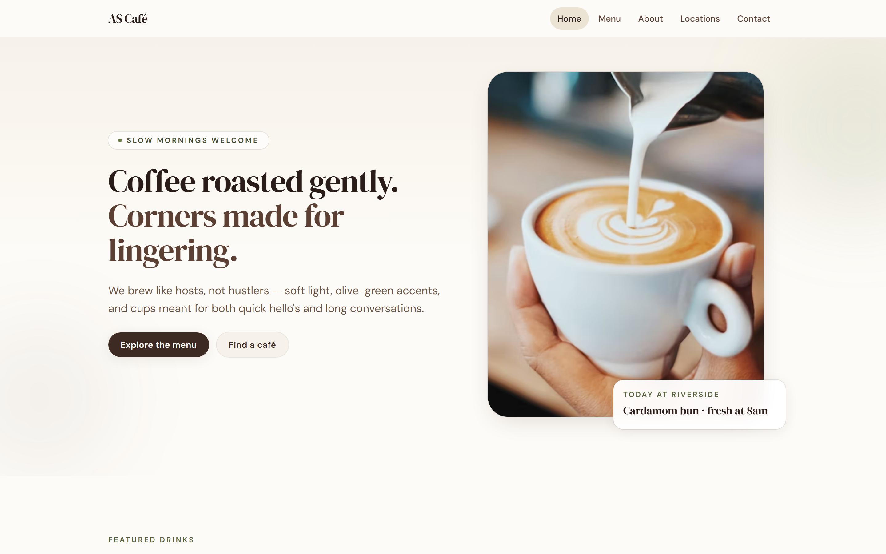 AS Café project preview